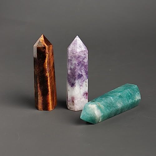 KatLin Green Zebra Stone Crystal Wand for Home Decor