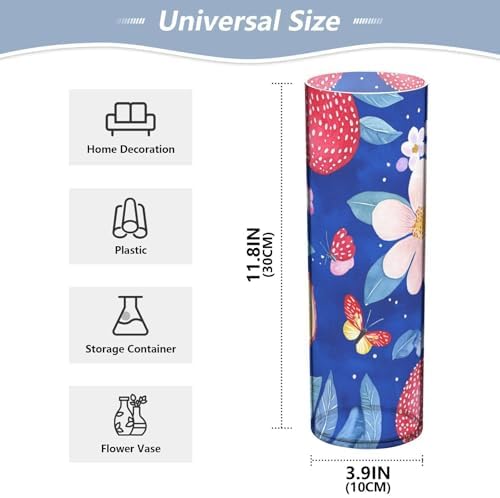 Cute Lychee Royal Blue Plastic Flower Vase 118 x 39 Inch