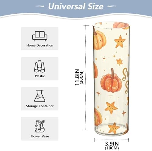 Sweet Pumpkin Plastic Hurricane Candle Holder 118 x 39 Inch