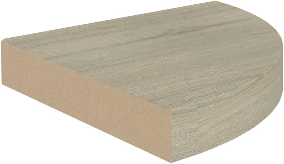 Floating Corner Shelf Oak 98x98x15 MDF for Home Decor