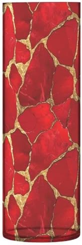 Stone Texture Red Gold Valentines Day Candle Holder 118x39 Inch