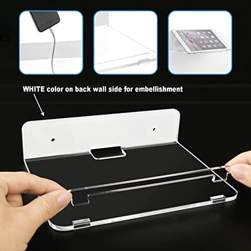 Cosmos Set of 2 Acrylic Floating Wall Shelves for Home Office Decor