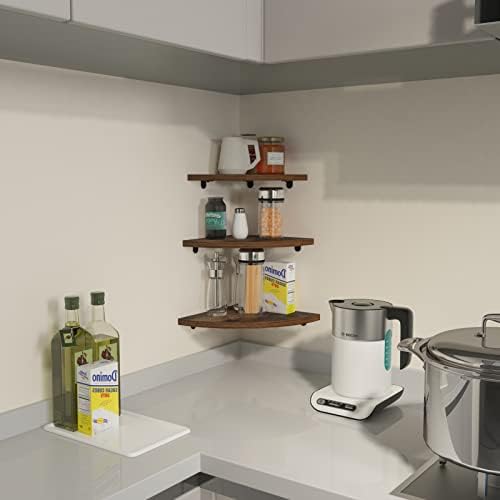HORLIMER 6 Pack Floating Corner Shelf Set