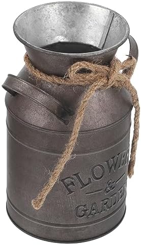 Rustic Galvanized Milk Can Vase 453 X 748 Inches