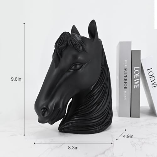 Modern Black Horse Head Vase Unique Home Decor