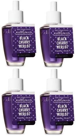 Bath and Body Works 4 Pack Black Cherry Merlot Wallflowers Refill