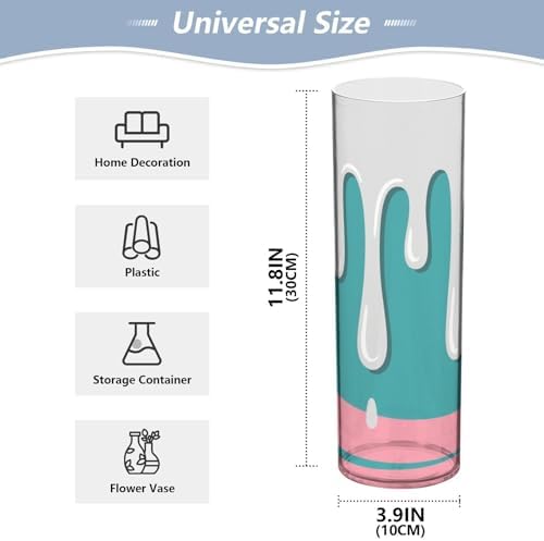 Aesthetic Colorful Plastic Hurricane Candle Holder 118 x 39 Inch Decorative Vase for Wedding Table Decor