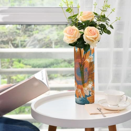 Vintage Sunflowers Plastic Hurricane Candle Holder 118 x 39 Inch Decor