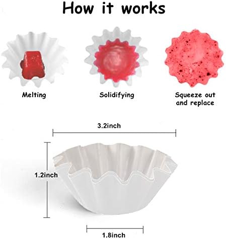 50 Wax Melt Warmer Liners - Leakproof Reusable Safe for Scented Wax Cubes