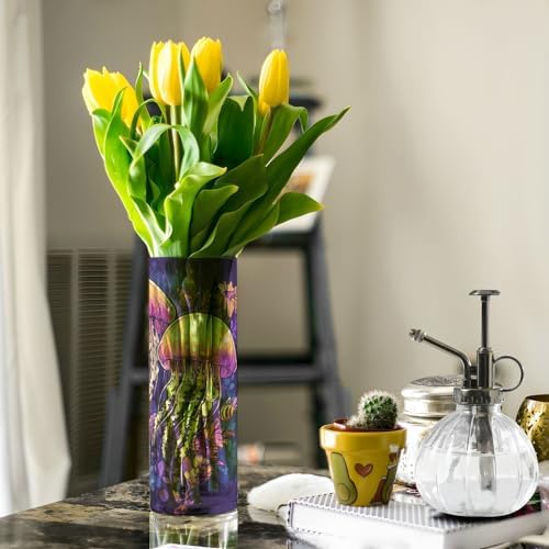 Art Jellyfish Purple Plastic Flower Vase 118 x 39 Inch Decorative