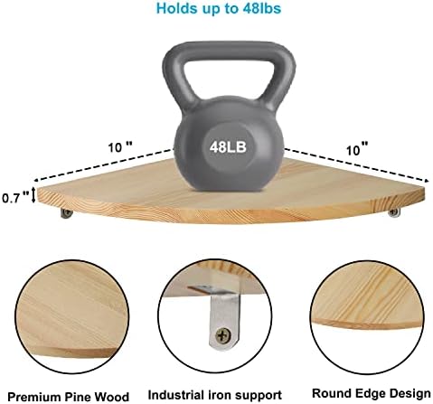 10 Inch Corner Floating Shelf for Wall