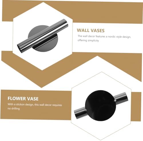 Zerodeko 2pcs Wall-Mounted Metal Flower Vase Tubes for Home Decor