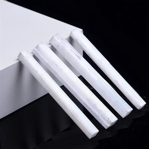 AtkitS Natural Quartz Crystal Selenite Stick Wand