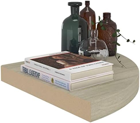Floating Corner Shelf Oak 138x138x15 MDF for Home Decor