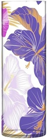 Floral Purple Plastic Hurricane Candle Holder 118 x 39 Inch
