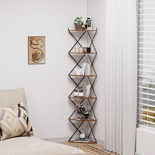 IRCPEN 6 Tier Wall Mounted Corner Shelf Stand