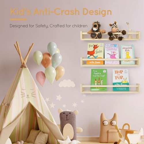 SwaaVee 3-Piece Floating Book Shelves for Wall