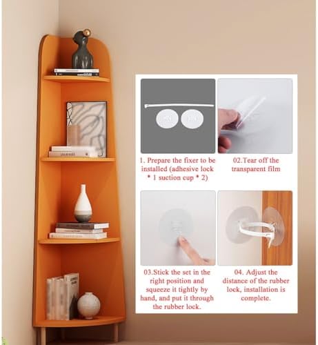 YCKEGEW Corner Display Shelf 3 Tier Ladder Shelf for Kids Bedroom Storage Shelves for Books and Dolls Furniture Decor