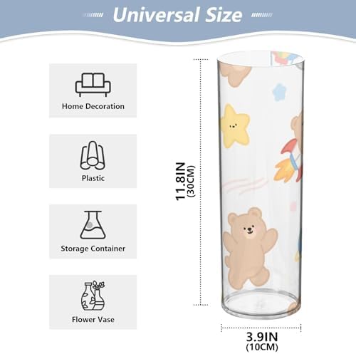 Cartoon Brown Bear Plastic Vase 118 x 39 Inch