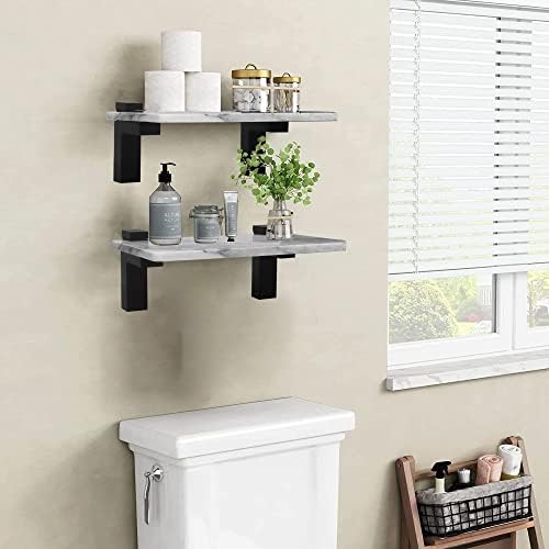 LUANT Bathroom Floating Shelves Marble Stone Wall Mount Organizer