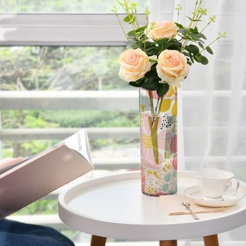 Fresh Spring Colorful Flowers Plastic Candle Holder 118 x 39 Inch