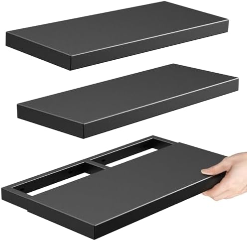 All-Metal Floating Shelves 2 Pack Heavy Duty