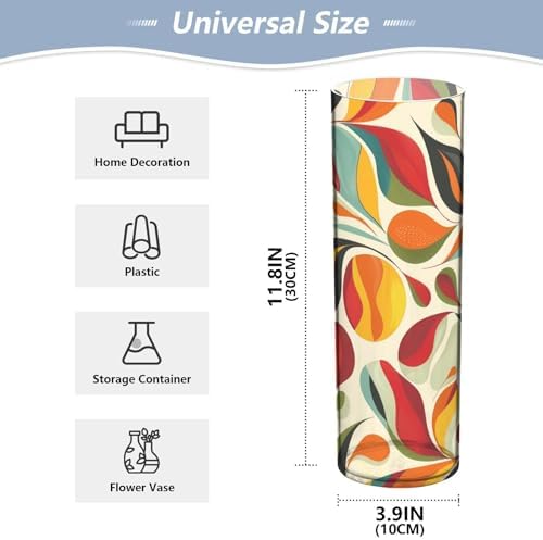 Colorful Swirls Leaves Hurricane Floating Candle Holder 118 x 39 Inch