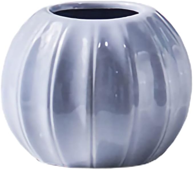 WAIT FLY Creative Pumpkin Shape Ceramic Vase - Purple