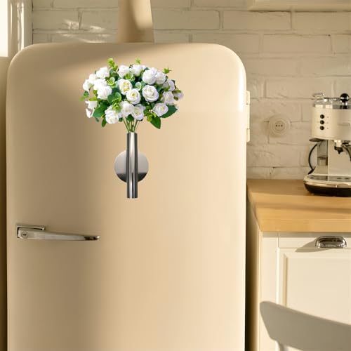 Gold Wall Decor Plant Vase Metal Tube Holder 1 Pcs