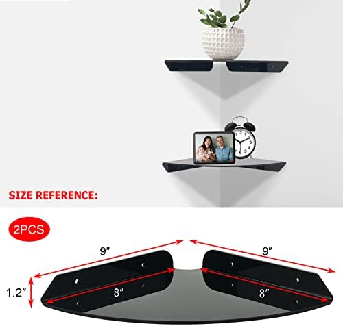 Cosmos Floating Corner Shelves 2 Pcs Solid Black