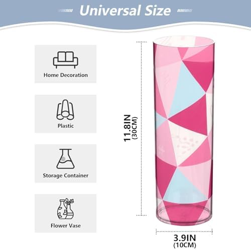 Geometric Peach Heart Diamond Plastic Candle Holder 118x39 Inch
