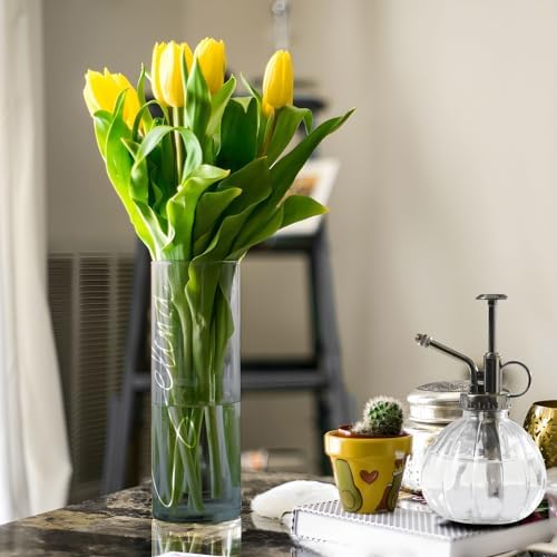J JOYSAY Custom Grey Gradient Vase for Centerpieces