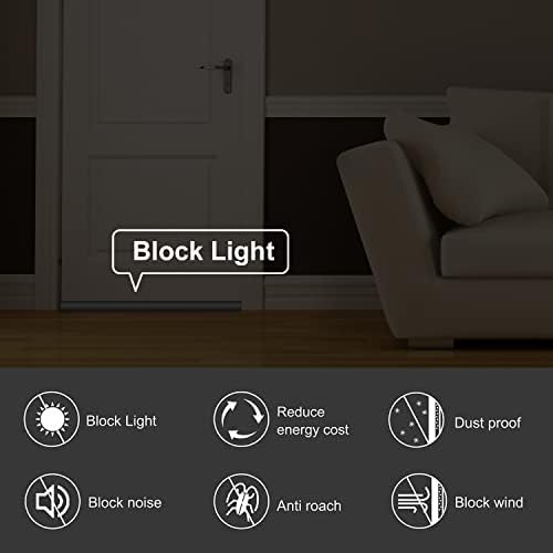 WEXHUG Waterproof Twin Door Draft Stopper Adjustable Size 30 to 36 Gray