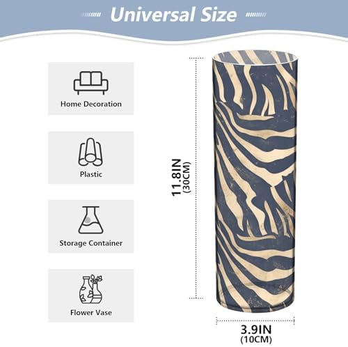 Animal Stripe Blue Plastic Hurricane Vase 118 x 39 Inch