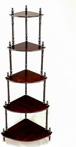 Frenchi Home Furnishing 5-Tier Corner Stand Mahogany