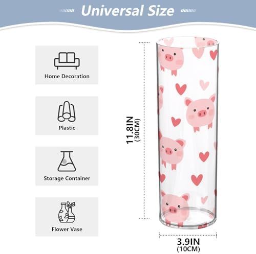 Happy Valentines Day Cartoon Pig Floating Candle Holder 118 x 39 Inch Aesthetic Flower Vase
