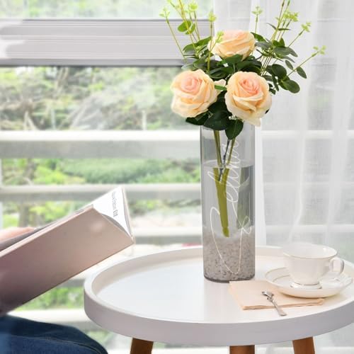 J JOYSAY Custom Gray Vase for Centerpieces