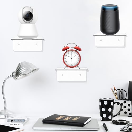 Lemecima 6 Pack Small Acrylic Floating Shelves for Wall