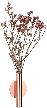 JUXYES Pack of 2 Metal Wall Flower Vase with Sticker