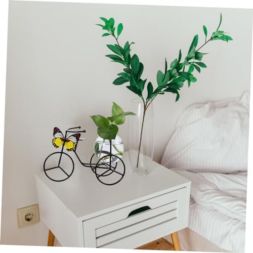 Modern Decorative Pedicab Glass Vase Wrought Iron Flower Pot