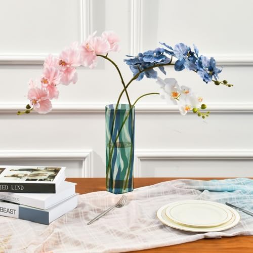 Diblue Green Wave Plastic Hurricane Candle Holder 118 x 39 Inch Wedding Vase