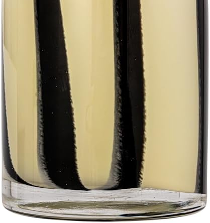 Bloomingville Round Glass Candle Holder Vase with Stripes