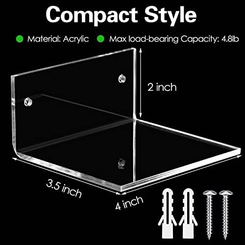 Juexica Small Acrylic Floating Shelves for Wall