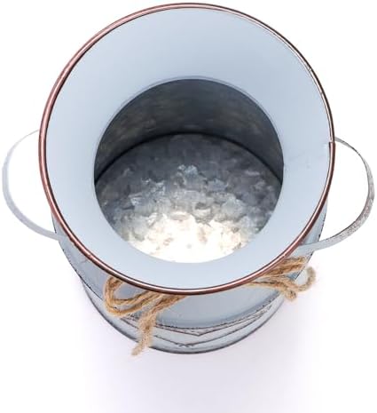 Dicunoy 2 PCS Metal Milk Can Vase 75 Rustic Flowers Decor for Home and Table Centerpieces