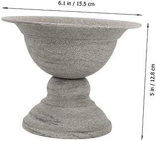 POPETPOP Vintage Metal Flower Vase for Dried and Fresh Flowers