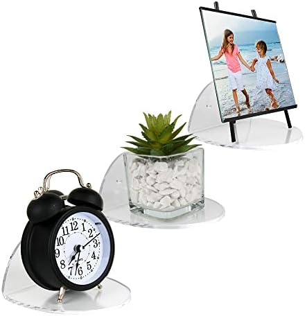 Evron Acrylic Floating Shelves Set of 2 for Wall Decor