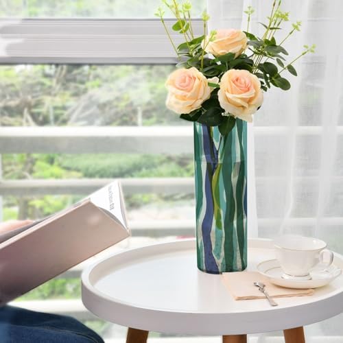 Diblue Green Wave Plastic Hurricane Candle Holder 118 x 39 Inch Wedding Vase