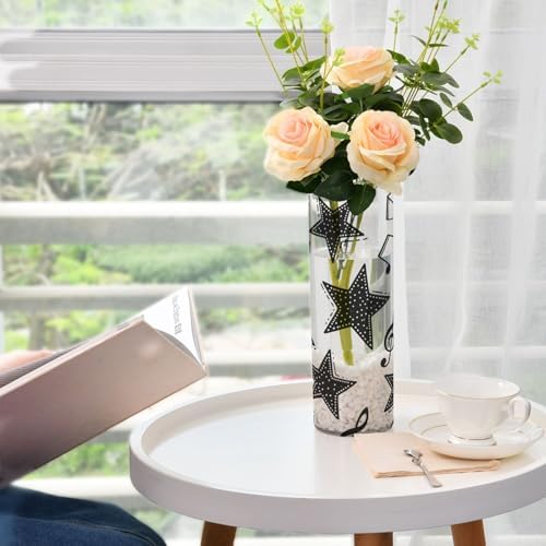 Fashion Music Score White Star Plastic Hurricane Vase