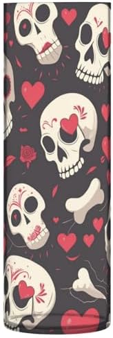 Skull Heart Flower Vase 118 x 39 Inch Decorative Cylinder for Home Kitchen Living Room