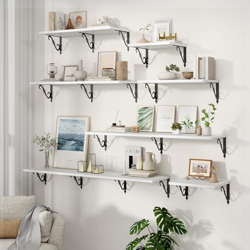 Fun Memories Floating Shelf 24W x 8D White Set of 2